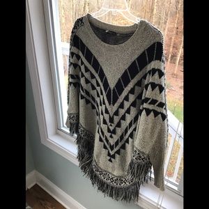 Hot & Delicious sweater poncho one size